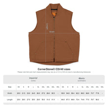 Load image into Gallery viewer, FM Embroidered Duck Cloth Work Vest — Rugged Brown Utility Vest with Logo