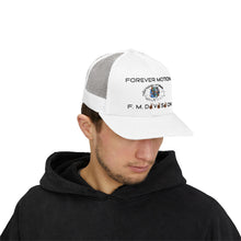 Load image into Gallery viewer, FM Division Trucker Cap — Vintage Logo Snapback Hat
